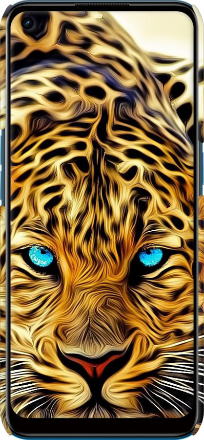 3D пластиковий матовий чехол Леопард для Oppo A53 - 6611m-568 изображение 