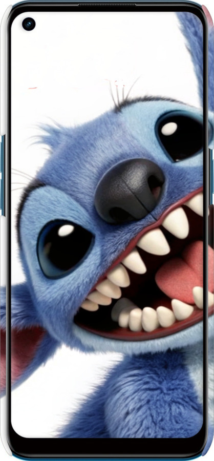 3D пластиковый матовый чехол Стич для Oppo A53 - 6684m-568 изображение 