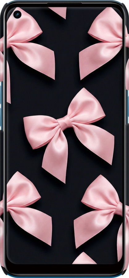 3D пластиковий матовий чехол Coquette Ribbons Dark Coquette для Oppo A53 - 6767m-568 изображение 