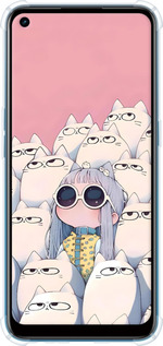 Силіконовий протиударний с посиленими кутами чехол Малышка с котами для Oppo A53 - 6295sp-568 изображение 