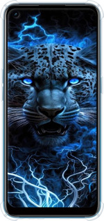 Силіконовий протиударний с посиленими кутами чехол Крижаний леопард для Oppo A53 - 6460sp-568 изображение 