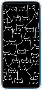 Силикон с усиленными углами чехол С изображением кошек для Oppo A53 - 6470sp-568 изображение 