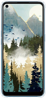 Силіконовий протиударний с посиленими кутами чехол Із зображенням лісового пейзажу для Oppo A53 - 6548sp-568 изображение 