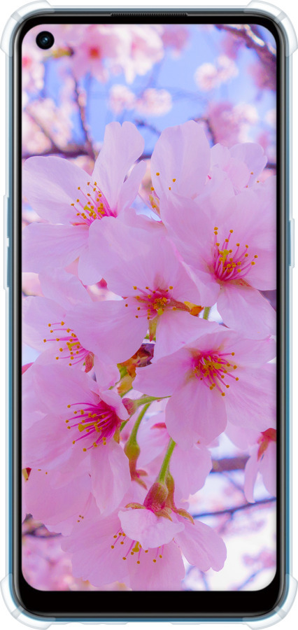 Силикон с усиленными углами чехол Сакура для Oppo A53 - 6029sp-568 изображение 