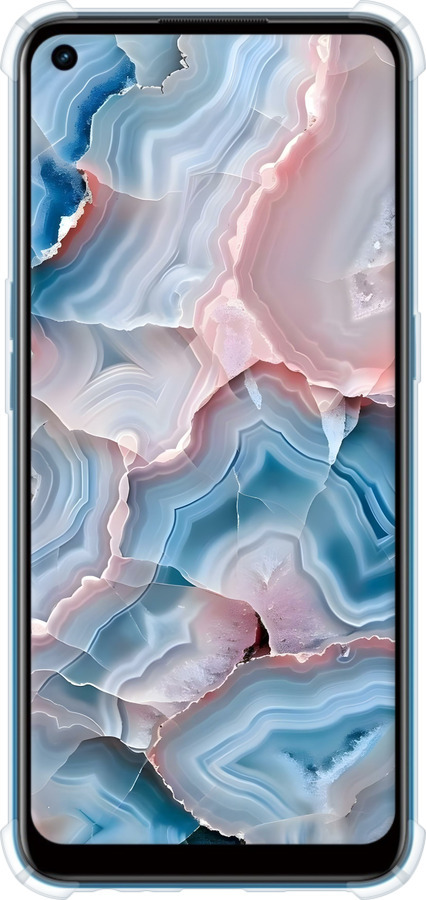 Силикон с усиленными углами чехол Мрамор для Oppo A53 - 6306sp-568 изображение 