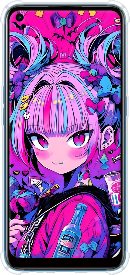Силикон с усиленными углами чехол Аниме милаха для Oppo A53 - 6314sp-568 изображение 