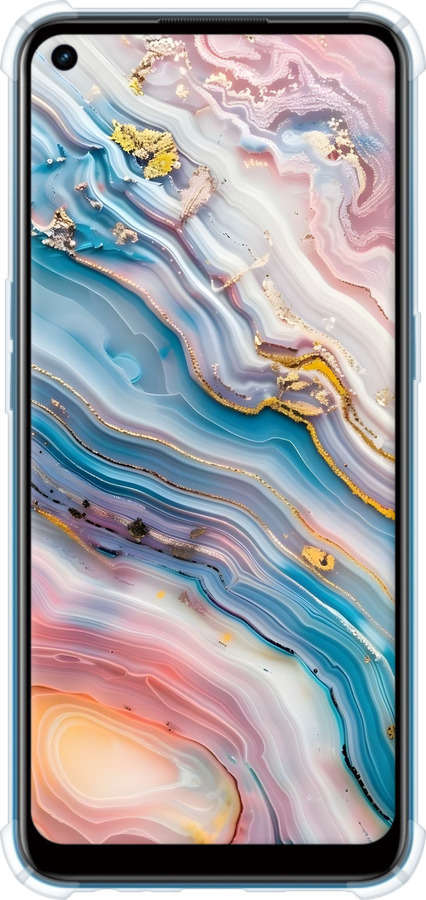 Силикон с усиленными углами чехол Мрамор красивый для Oppo A53 - 6376sp-568 изображение 