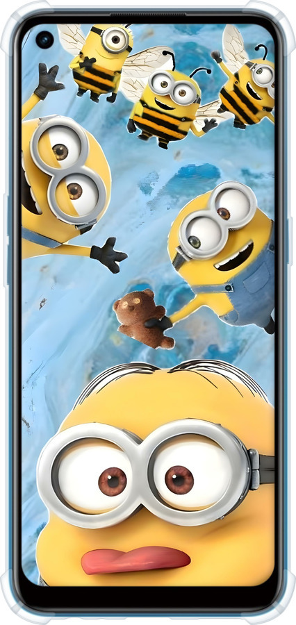 Силикон с усиленными углами чехол Миньоны для Oppo A53 - 6386sp-568 изображение 