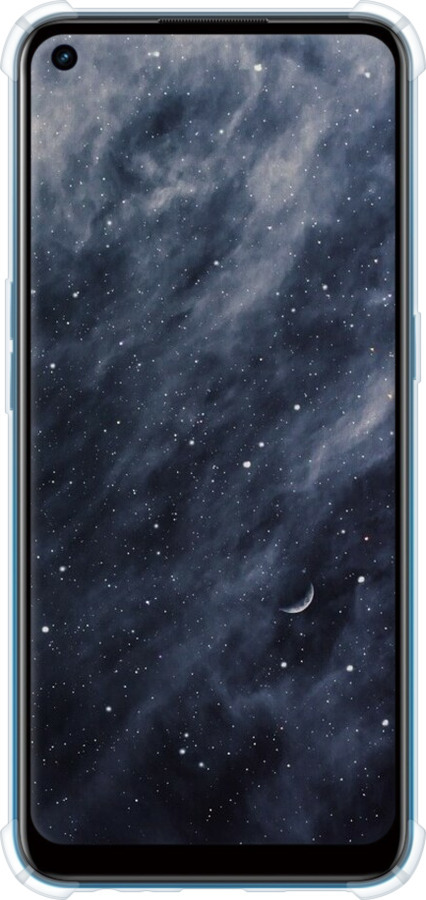 Силикон с усиленными углами чехол Голубые облака, Голубая луна для Oppo A53 - 6398sp-568 изображение 