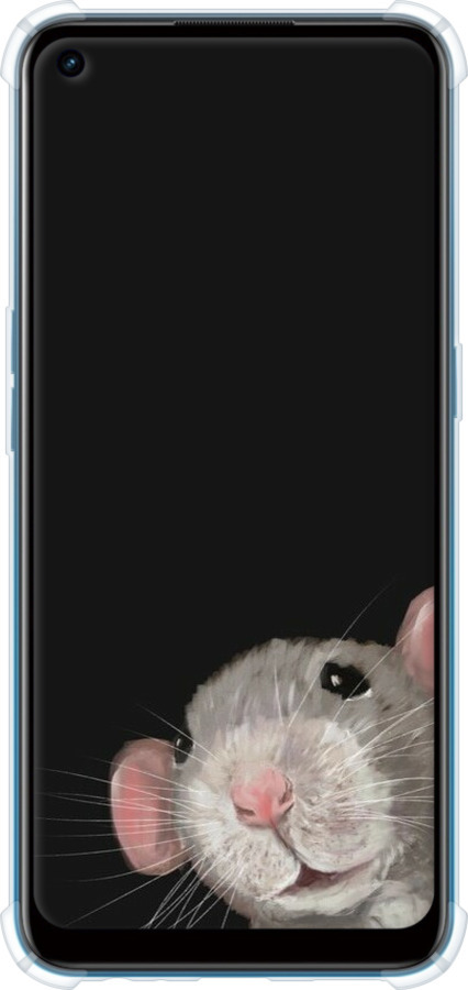 Силикон с усиленными углами чехол The Peeking Rat для Oppo A53 - 6442sp-568 изображение 