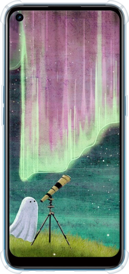 Силіконовий протиударний с посиленими кутами чехол Привид та зірки для Oppo A53 - 6443sp-568 изображение 