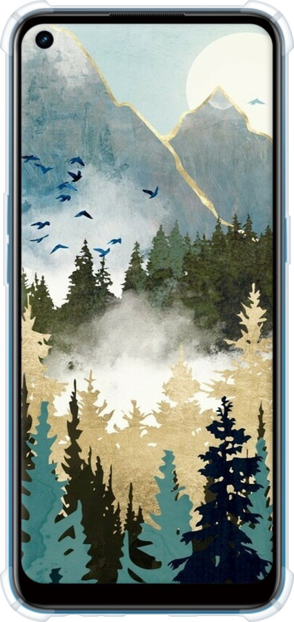 Силіконовий протиударний с посиленими кутами чехол Із зображенням лісового пейзажу для Oppo A53 - 6548sp-568 изображение 