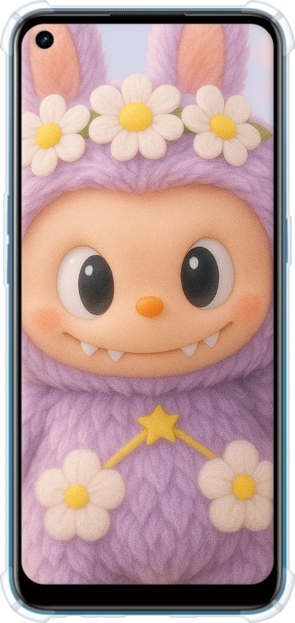 Силіконовий протиударний с посиленими кутами чехол Лабубу 1 для Oppo A53 - 6709sp-568 изображение 