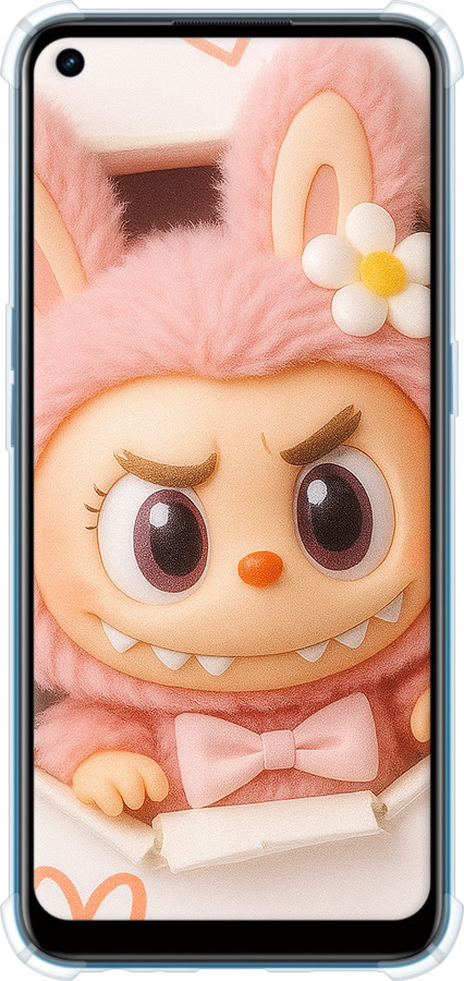Силіконовий протиударний с посиленими кутами чехол Лабубу 2 для Oppo A53 - 6710sp-568 изображение 