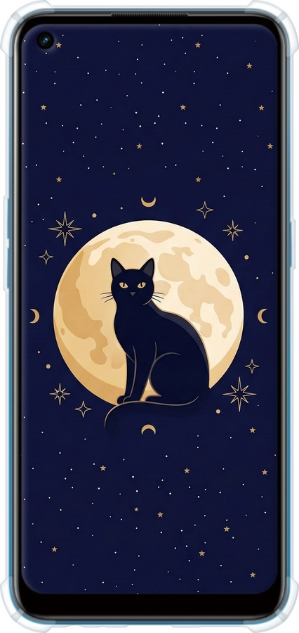 Силикон с усиленными углами чехол Cute Cat Celestial/Witchy для Oppo A53 - 6787sp-568 изображение 