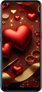 Силіконовий чехол Сердечки v3 для Oppo A53 - 5833u-568 изображение 