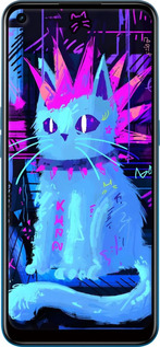 Силіконовий чехол Кіт панк для Oppo A53 - 6311u-568 изображение 
