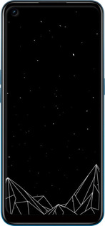 Силиконовый чехол Черно белые абстрактные горы для Oppo A53 - 6437u-568 изображение 