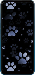 Силіконовий чехол З синіми відбитками лап для Oppo A53 - 6441u-568 изображение 