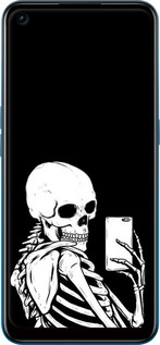 Силіконовий чехол Скелет робить Selfie для Oppo A53 - 6535u-568 изображение 