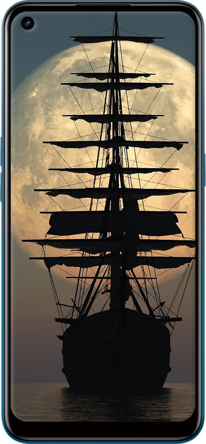 Силиконовый чехол Корабль для Oppo A53 - 5998u-568 изображение 