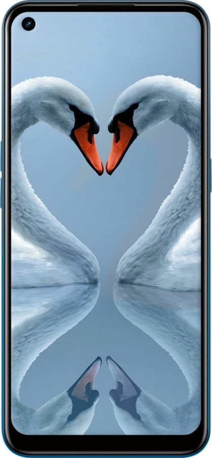 Силіконовий чехол Лебеді для Oppo A53 - 6007u-568 изображение 