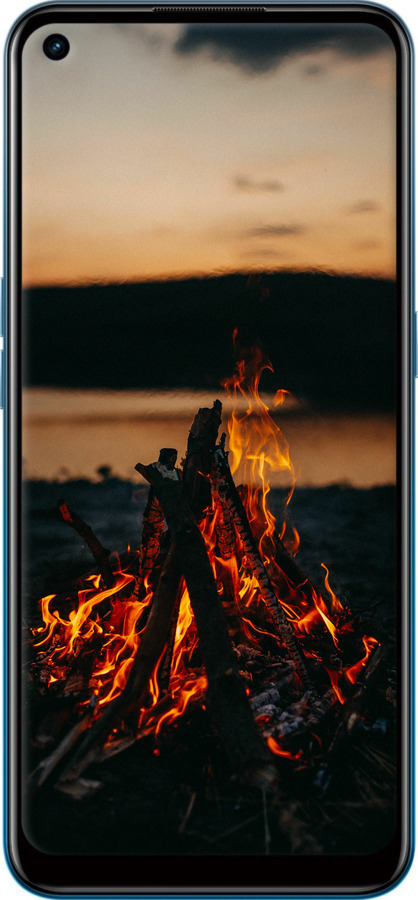 Силиконовый чехол Огонь для Oppo A53 - 6021u-568 изображение 