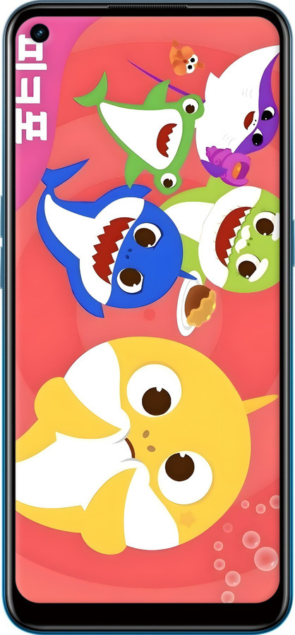 Силіконовий чехол Бейби Шаркс для Oppo A53 - 6305u-568 изображение 