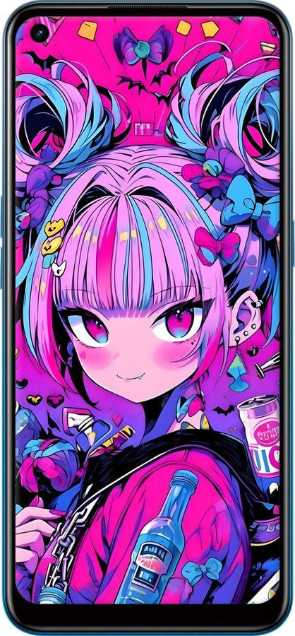 Силиконовый чехол Аниме милаха для Oppo A53 - 6314u-568 изображение 