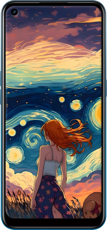 Силіконовий чехол Дівчина Арт для Oppo A53 - 6325u-568 изображение 