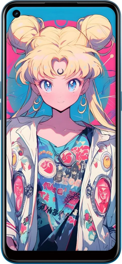 Силиконовый чехол Сейлор Мун 2 для Oppo A53 - 6351u-568 изображение 