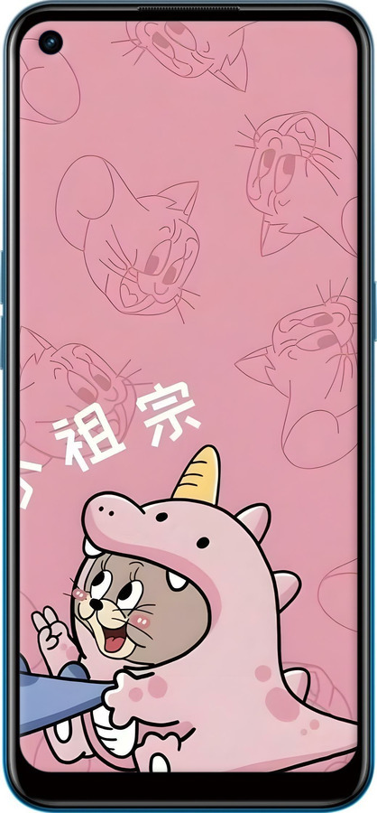 Силиконовый чехол Том и джерри 2 для Oppo A53 - 6359u-568 изображение 