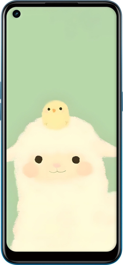 Силиконовый чехол Барашек и ципленок для Oppo A53 - 6369u-568 изображение 