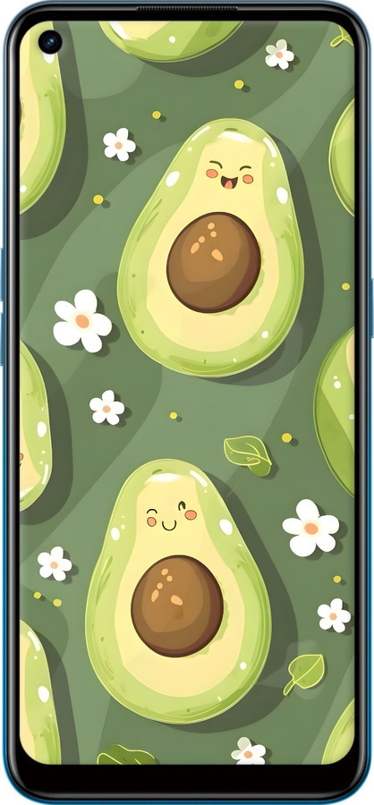 Силіконовий чехол Авокадо для Oppo A53 - 6380u-568 изображение 