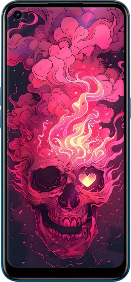Силіконовий чехол Череп арт для Oppo A53 - 6385u-568 изображение 