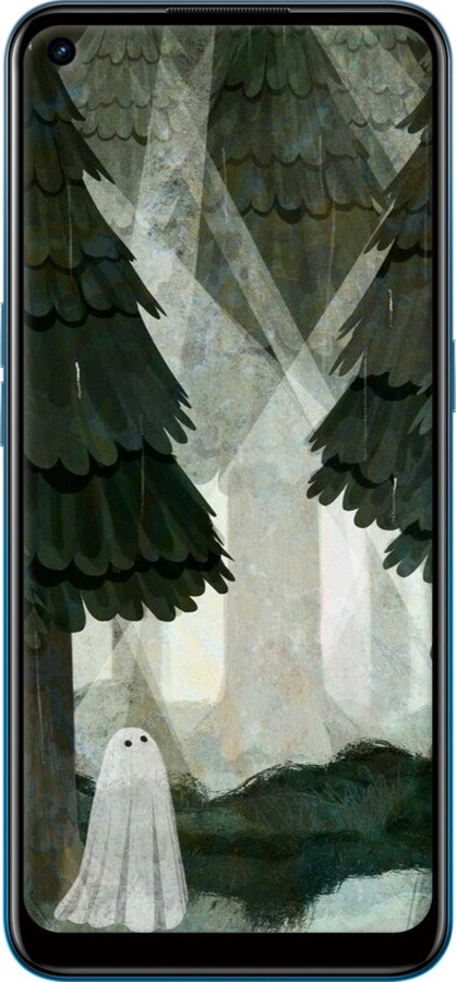 Силиконовый чехол С изображением соснового леса и привидения для Oppo A53 - 6420u-568 изображение 