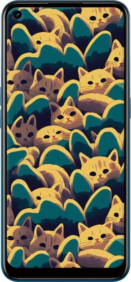 Силіконовий чехол Із зображенням котиків для Oppo A53 - 6429u-568 изображение 