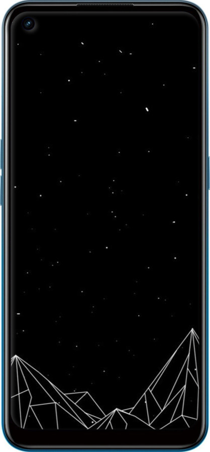 Силиконовый чехол Черно белые абстрактные горы для Oppo A53 - 6437u-568 изображение 