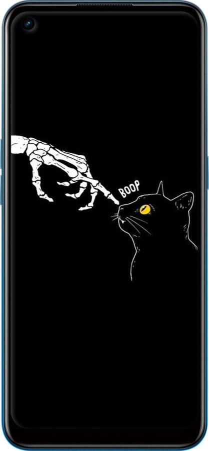 Силиконовый чехол Кошка для Oppo A53 - 6505u-568 изображение 