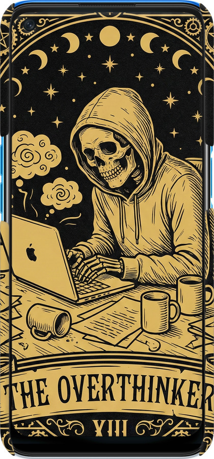 3D пластиковий матовий чехол The Overthinker для Oppo A54 - 6774m-2306 изображение 