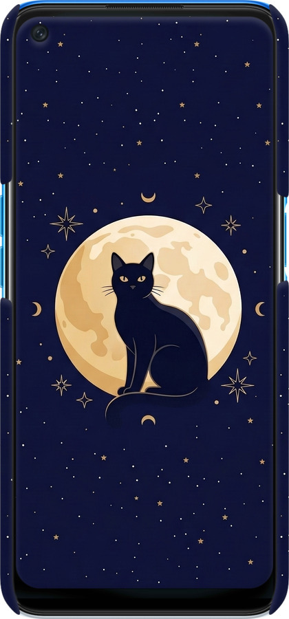 3D пластиковий матовий чехол Cute Cat Celestial/Witchy для Oppo A54 - 6787m-2306 изображение 