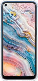 Силіконовий протиударний с посиленими кутами чехол Мрамор красивый для Oppo A54 - 6376sp-2306 изображение 