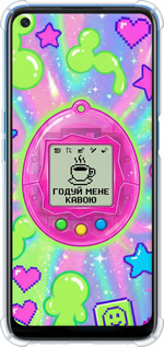 Силикон с усиленными углами чехол Y2K Aesthetic Retro Pet: Годуй мене кавою для Oppo A54 - 6784sp-2306 изображение 