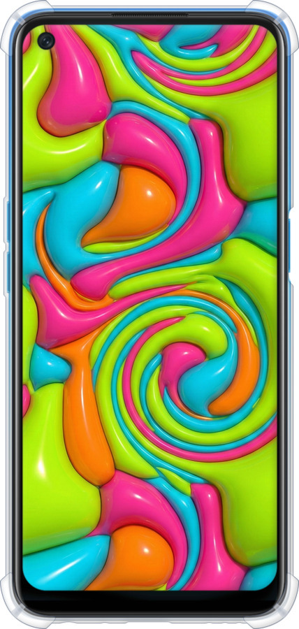 Силикон с усиленными углами чехол Y2K Jelly Dream для Oppo A54 - 6780sp-2306 изображение 
