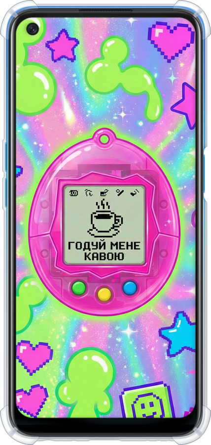 Силикон с усиленными углами чехол Y2K Aesthetic Retro Pet: Годуй мене кавою для Oppo A54 - 6784sp-2306 изображение 