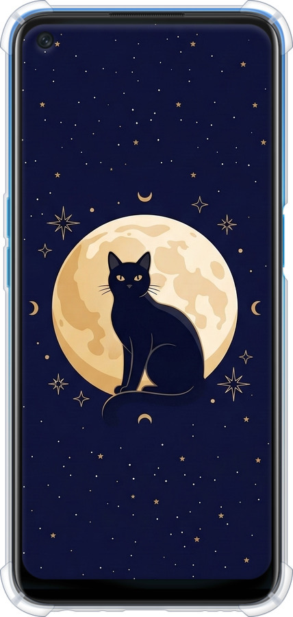 Силикон с усиленными углами чехол Cute Cat Celestial/Witchy для Oppo A54 - 6787sp-2306 изображение 