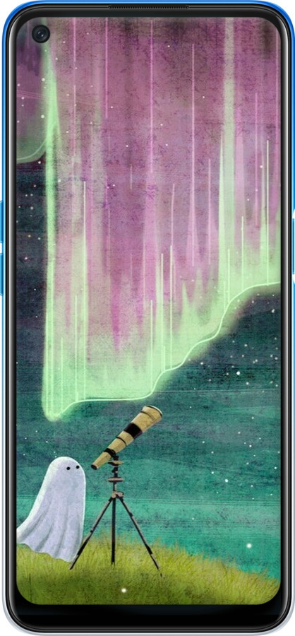 2D пластиковый чехол Привидение и звезды для Oppo A54 - 6443t-2306 изображение 