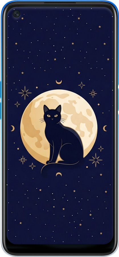 Силиконовый чехол Cute Cat Celestial/Witchy для Oppo A54 - 6787u-2306 изображение 