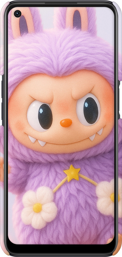 3D пластиковий матовий чехол Лабубу для Oppo A55 - 6708m-2273 изображение 