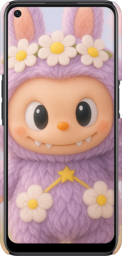 3D пластиковий матовий чехол Лабубу 1 для Oppo A55 - 6709m-2273 изображение 
